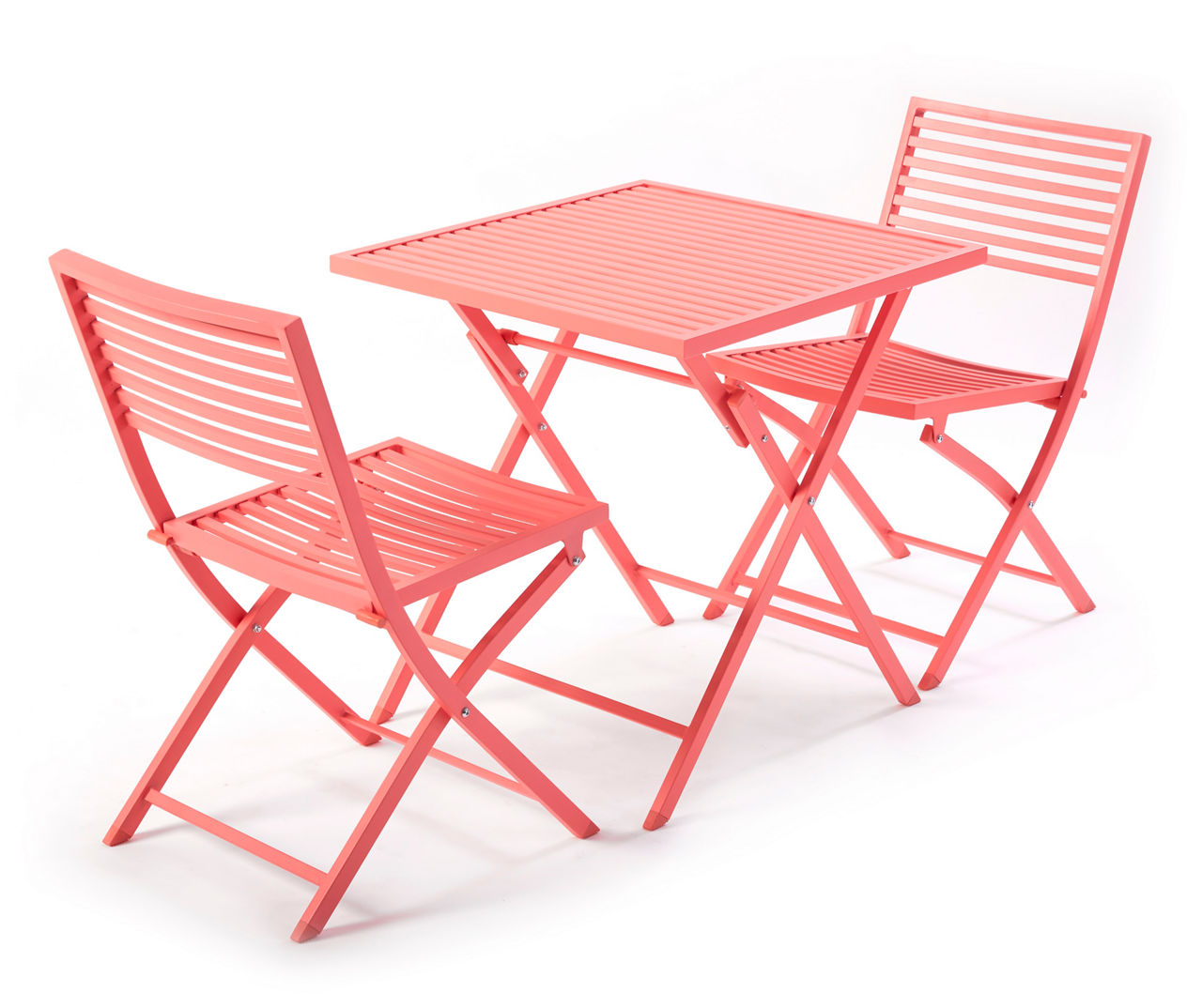 Coral Slat 3 Piece Folding Patio Bistro Set Big Lots