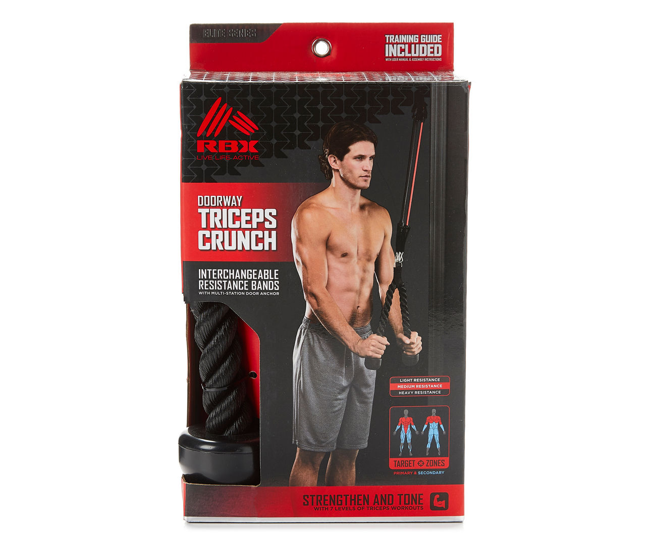 TKO Triceps Crunch - Strengthen and Tone Rock-Hard Triceps - 7 Levels of  Workouts - Attaches to Most Doors : : Sports & Outdoors