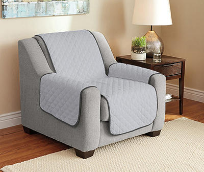 21" Recliner Cover Chair Furniture for Pet Protector Quilted Darkgrey/LightGrey 