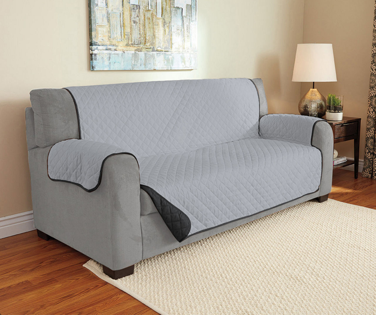 Broyhill Gray Reversible Sofa Furniture Protector