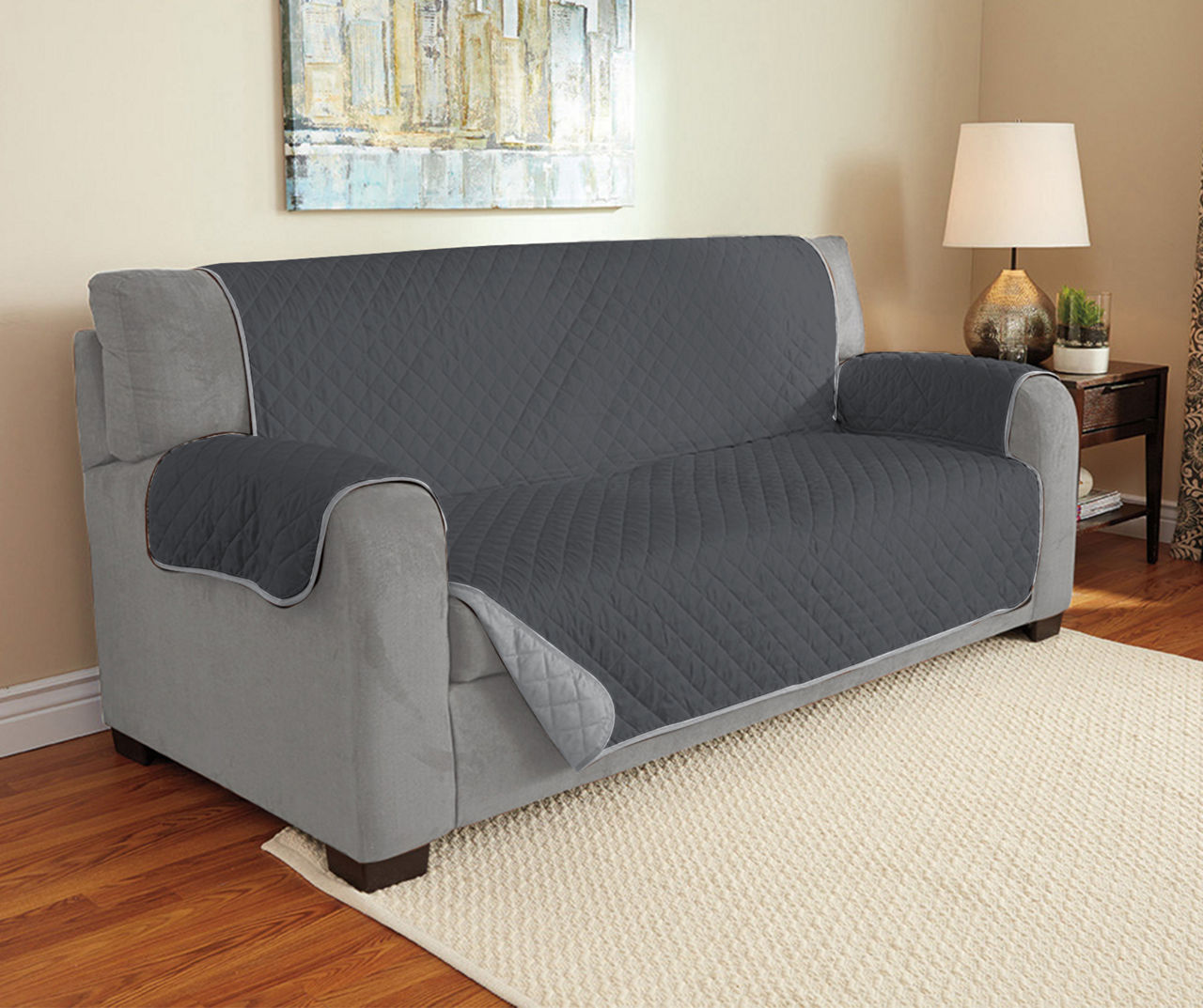 Broyhill Gray Reversible Sofa Furniture Protector