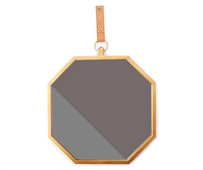 Gold Framed Octagonal Hanging Mirror