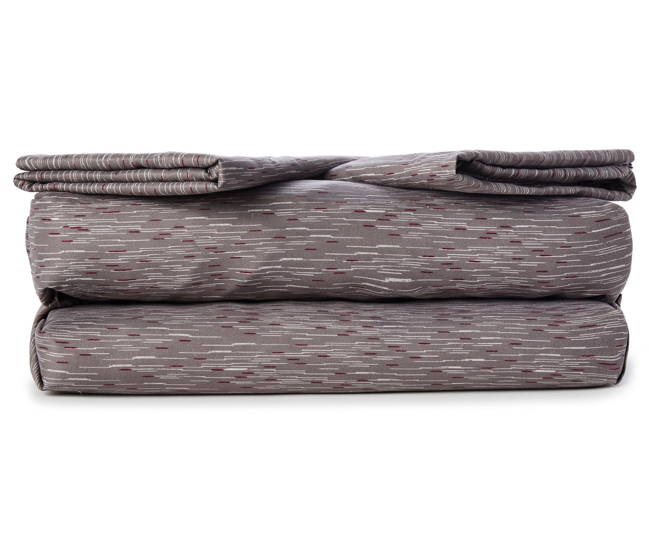 Ethan Gray & Burgundy King 4-Piece Sheet Set