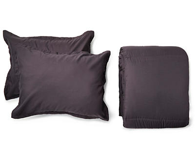 Dark Gray Twin/Full 3-Piece Comforter Set