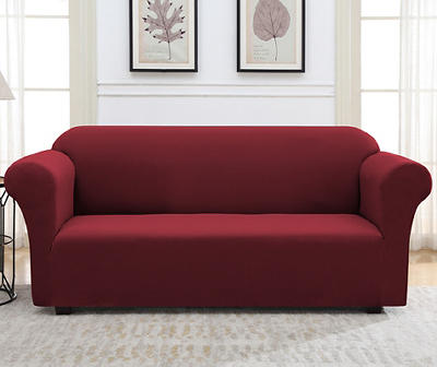 RED SOFA COVER--ALSO COMES IN COUCH  LOVESEAT CHAIR RECLINER AND FUTON SLIPCOVER 