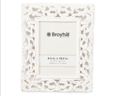 White Carved Picture Frame, (5
