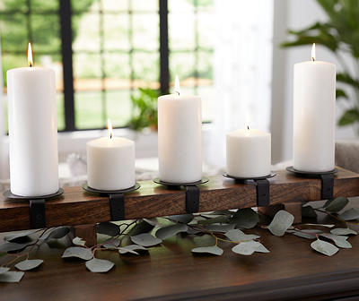 Wood Linear Candle Holder