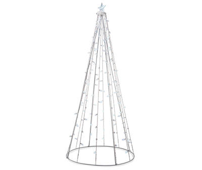 8' White LED String Light Tree