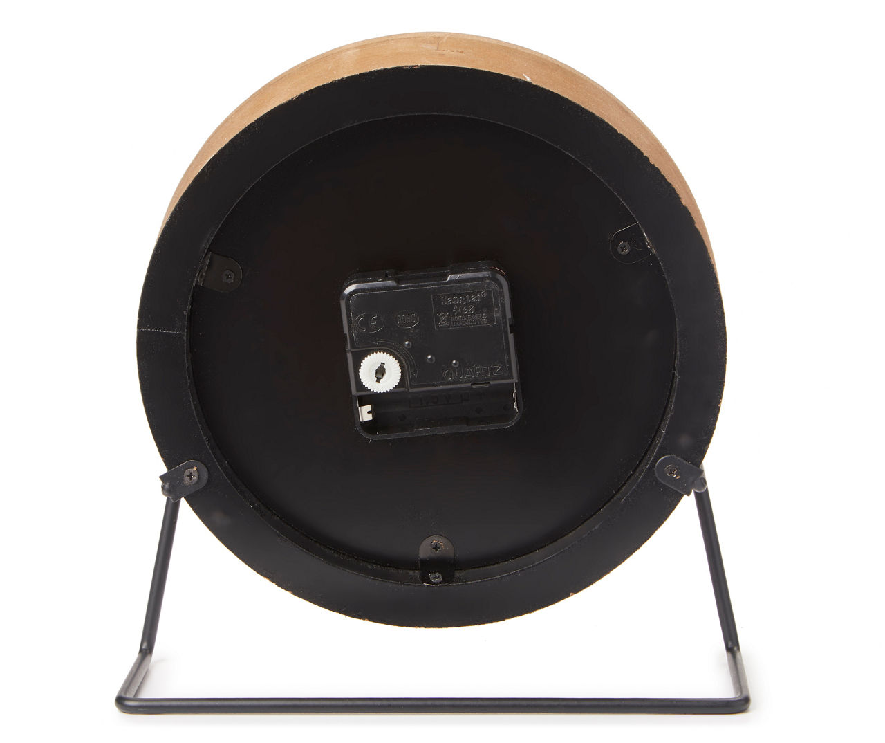 Round Wood Tabletop Clock