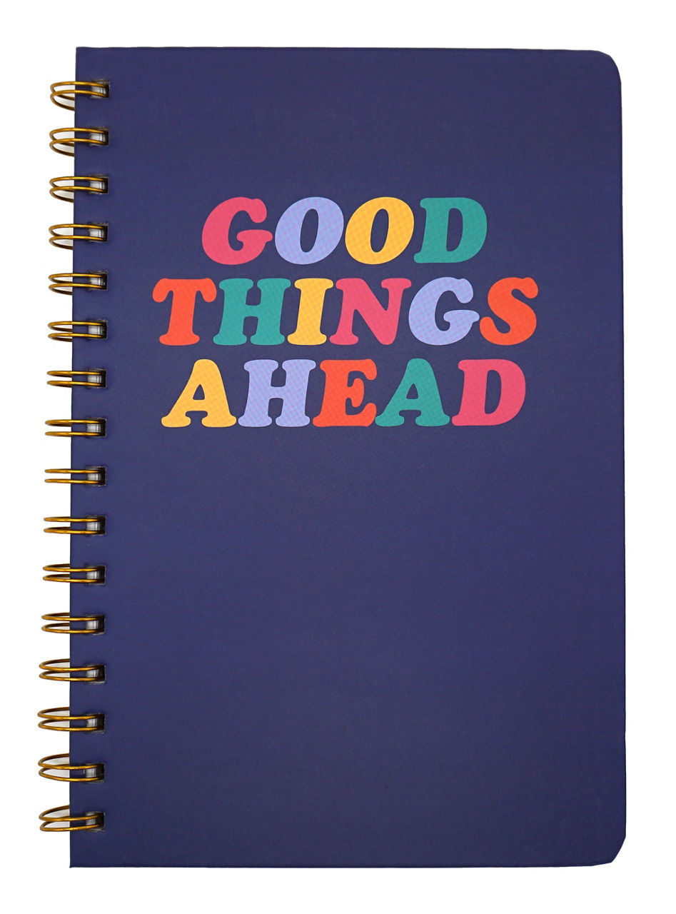 SPIRAL NOTEBOOK - CREAM – THE MORE THE HAPPIER