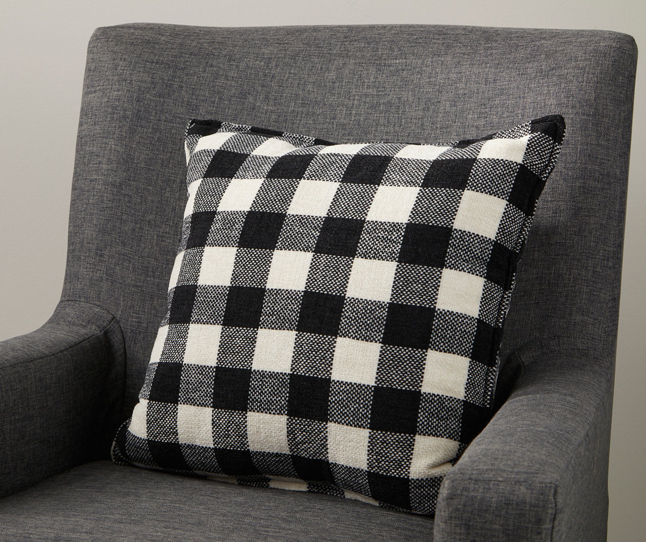 Black and white sales buffalo check pillows