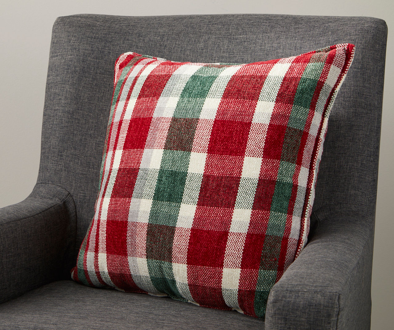 Red Green Plaid Throw Pillow Big Lots