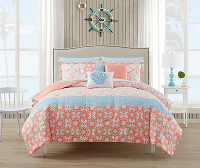 Bayshore Peach Twin 8-Piece Comforter Set