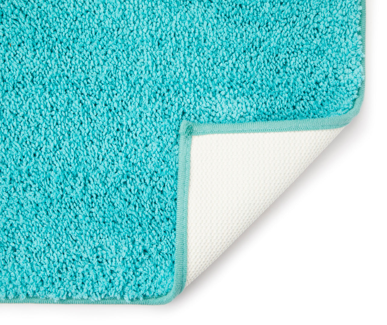 Real Living Turquoise Tufted Bath Rug, (17 x 24)