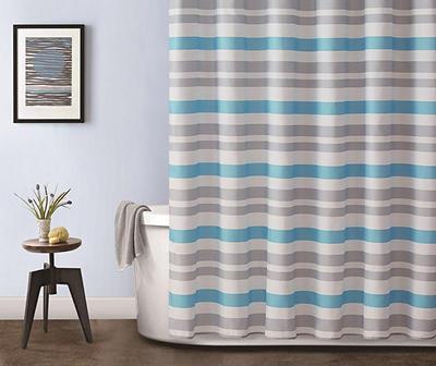 Maisie Striped Fabric Shower Curtain