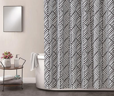 Embossed Kai Microfiber Shower Curtain