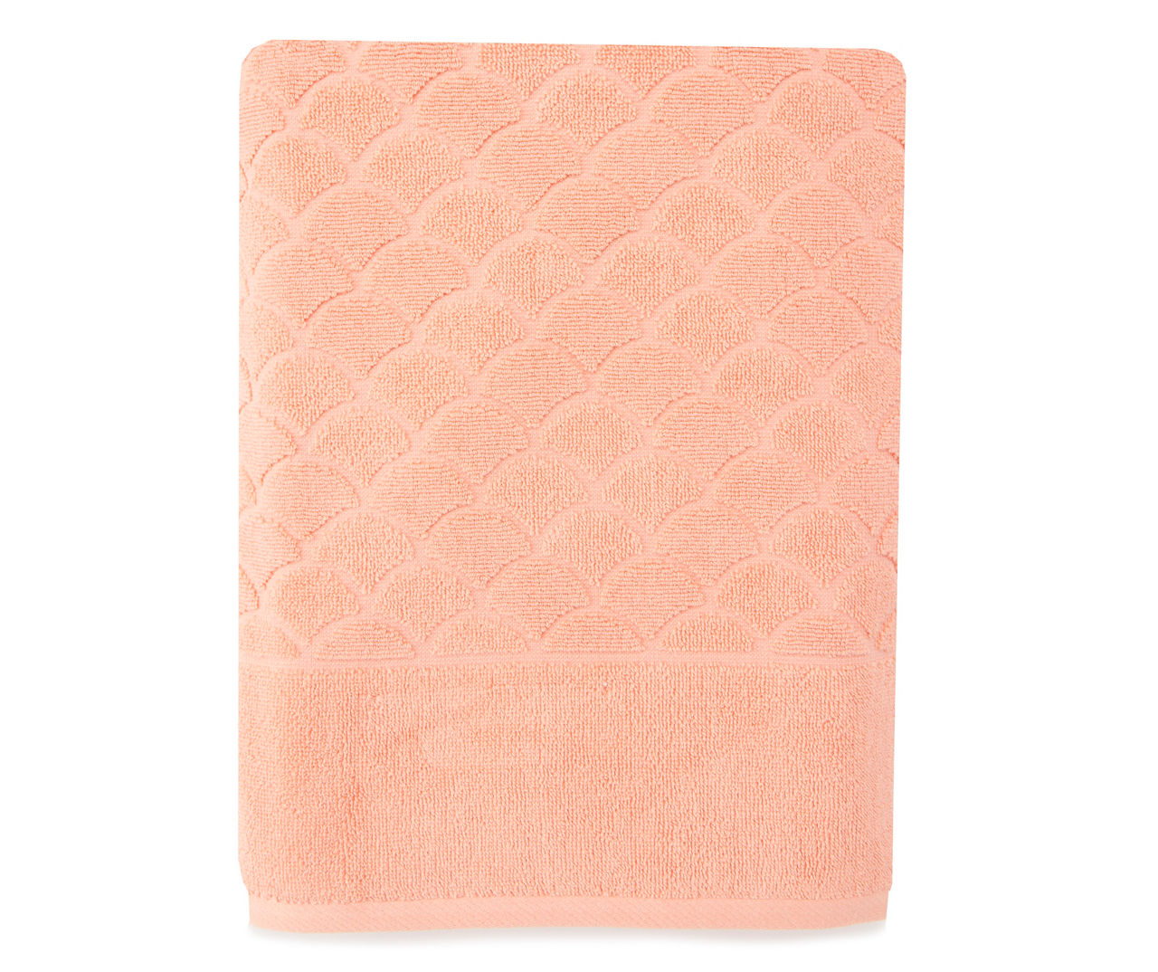 Light Coral Fish Scale Jacquard Bath Towel Big Lots