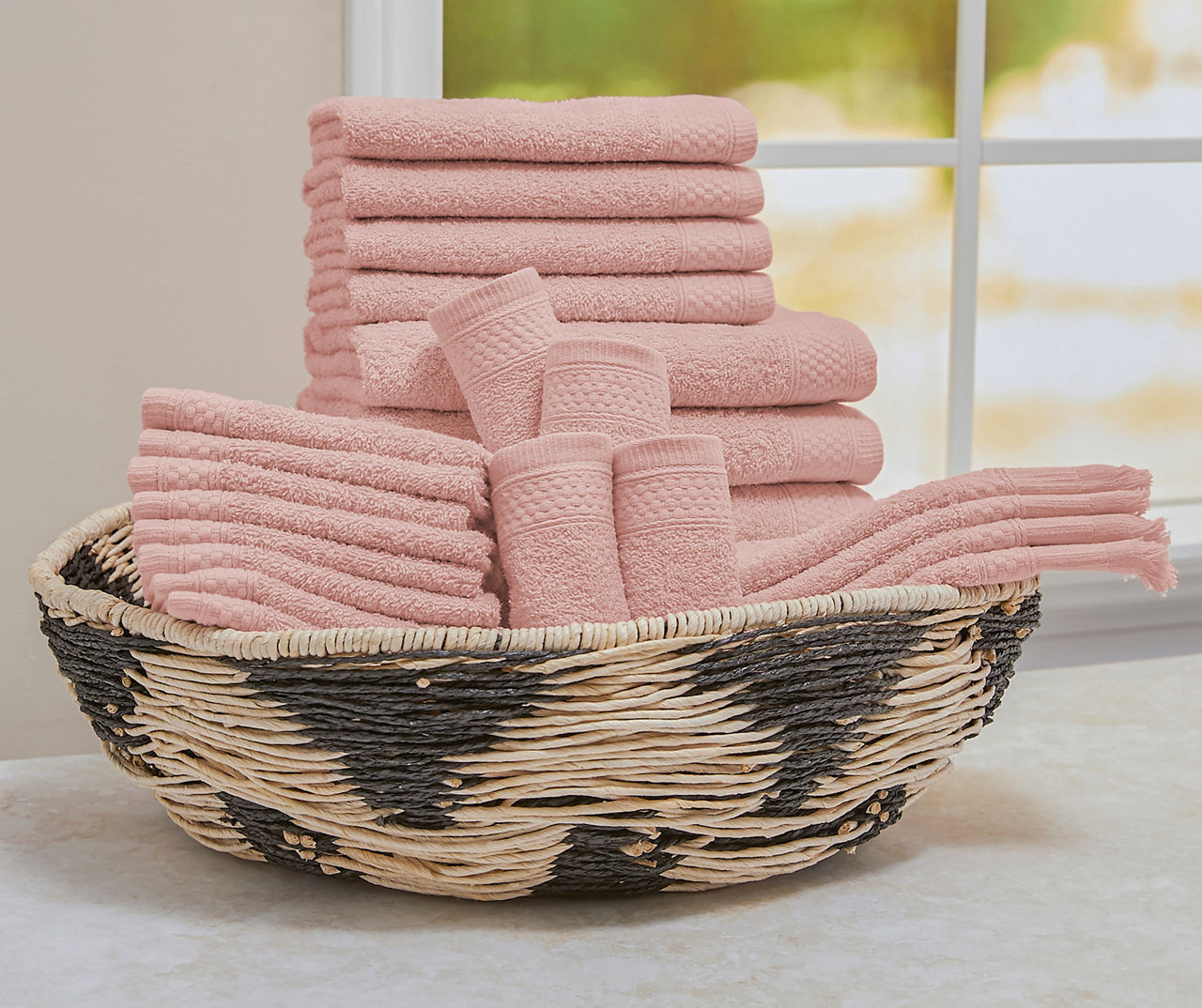 24PC Bath Towel Set (2 Sheets, 4 Bath, 6 Hand, 4 Fingertip & 8