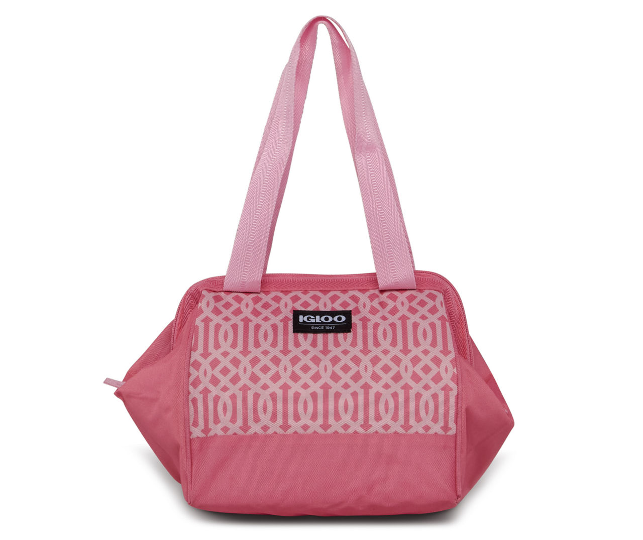 Leftover Pink Lattice 9-Can Cooler Tote Bag