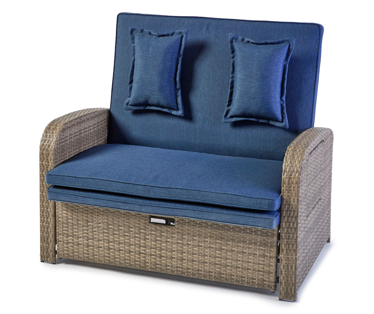 All Weather Wicker Cushioned Patio Loveseat Lounger Big Lots