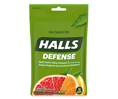 Defense Assorted Citrus Dietary Supplement Drops, 30-Count