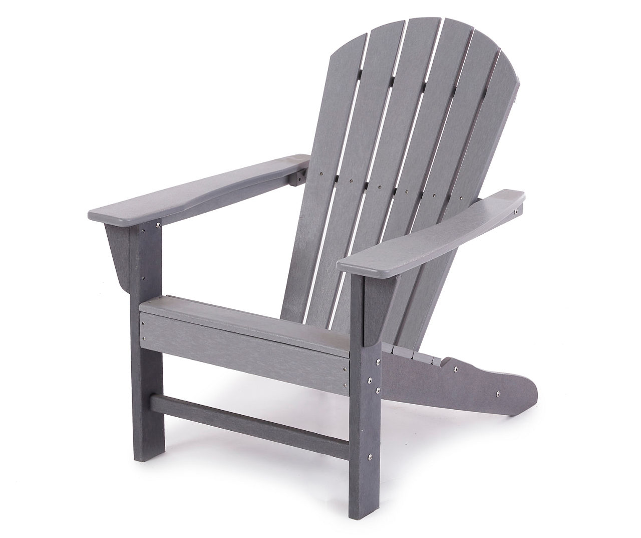 Gray Adirondack Wood-Look Outdoor Chair