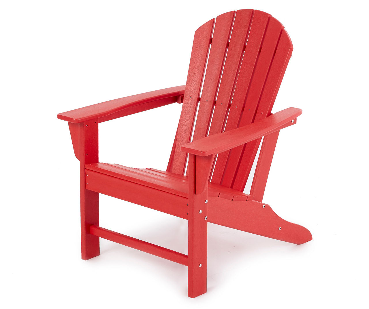 Red Adirondack Wood-Look Outdoor Chair