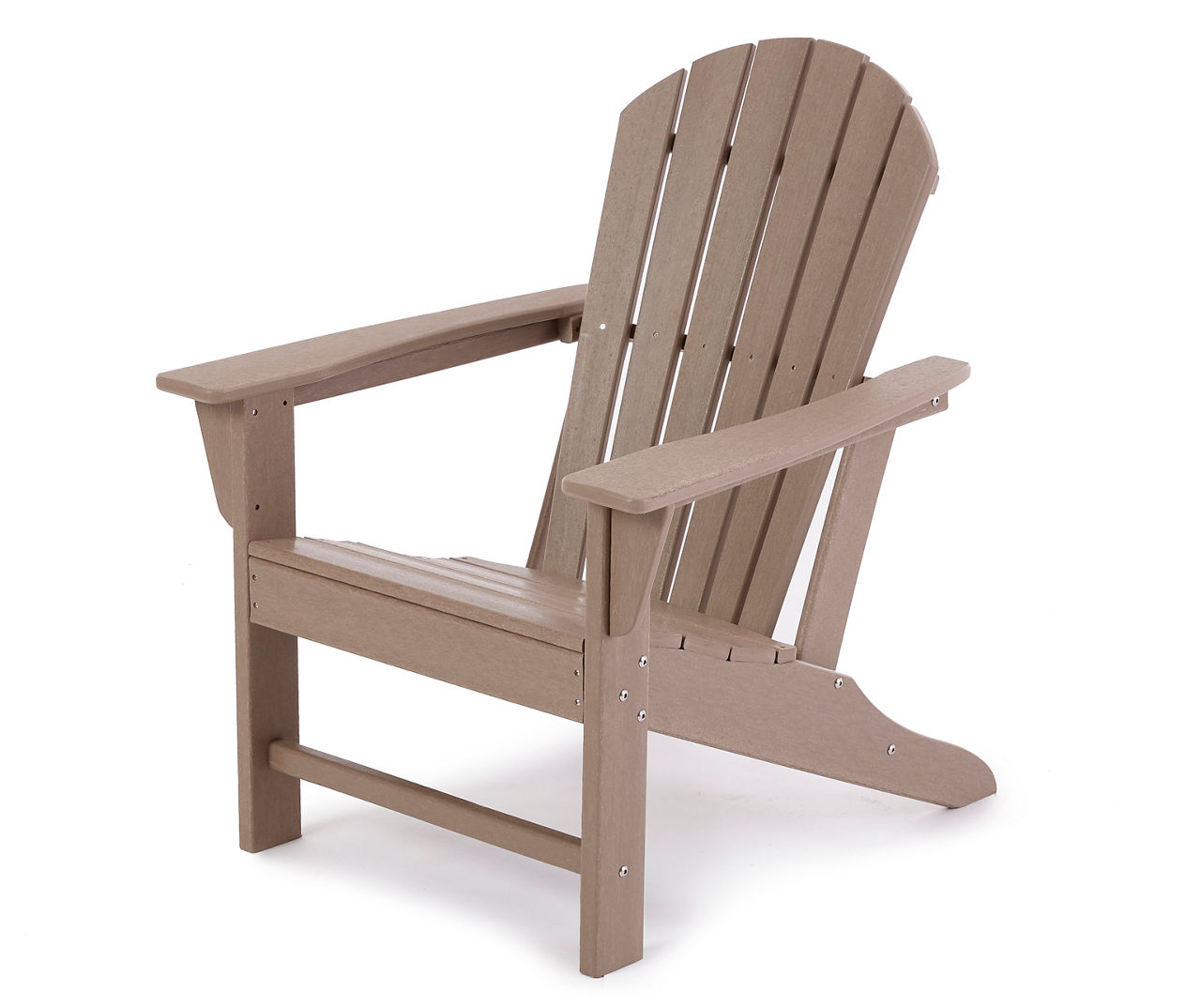 Tan Adirondack Wood-Look Outdoor Chair