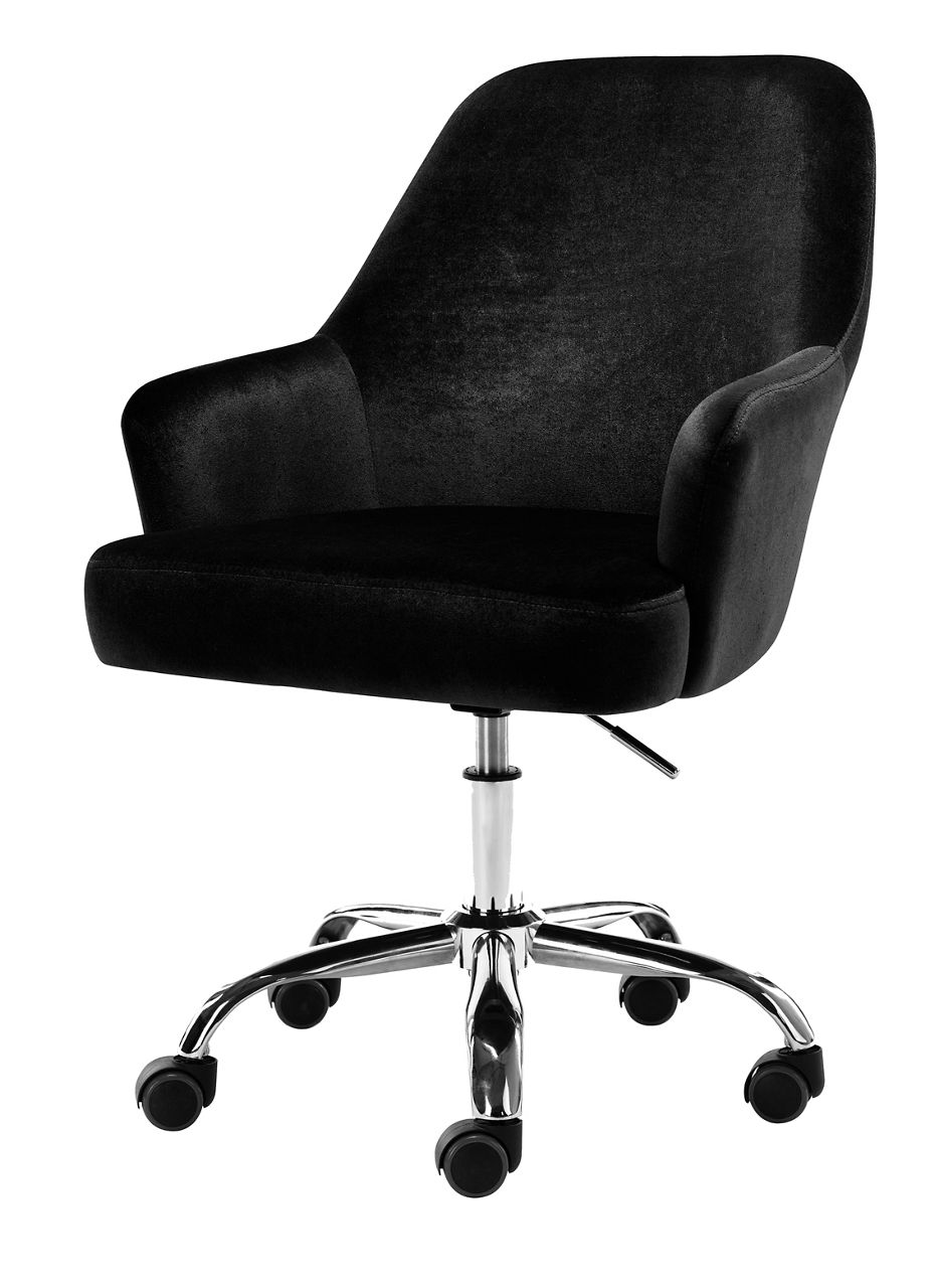 Black velvet 2024 office chair