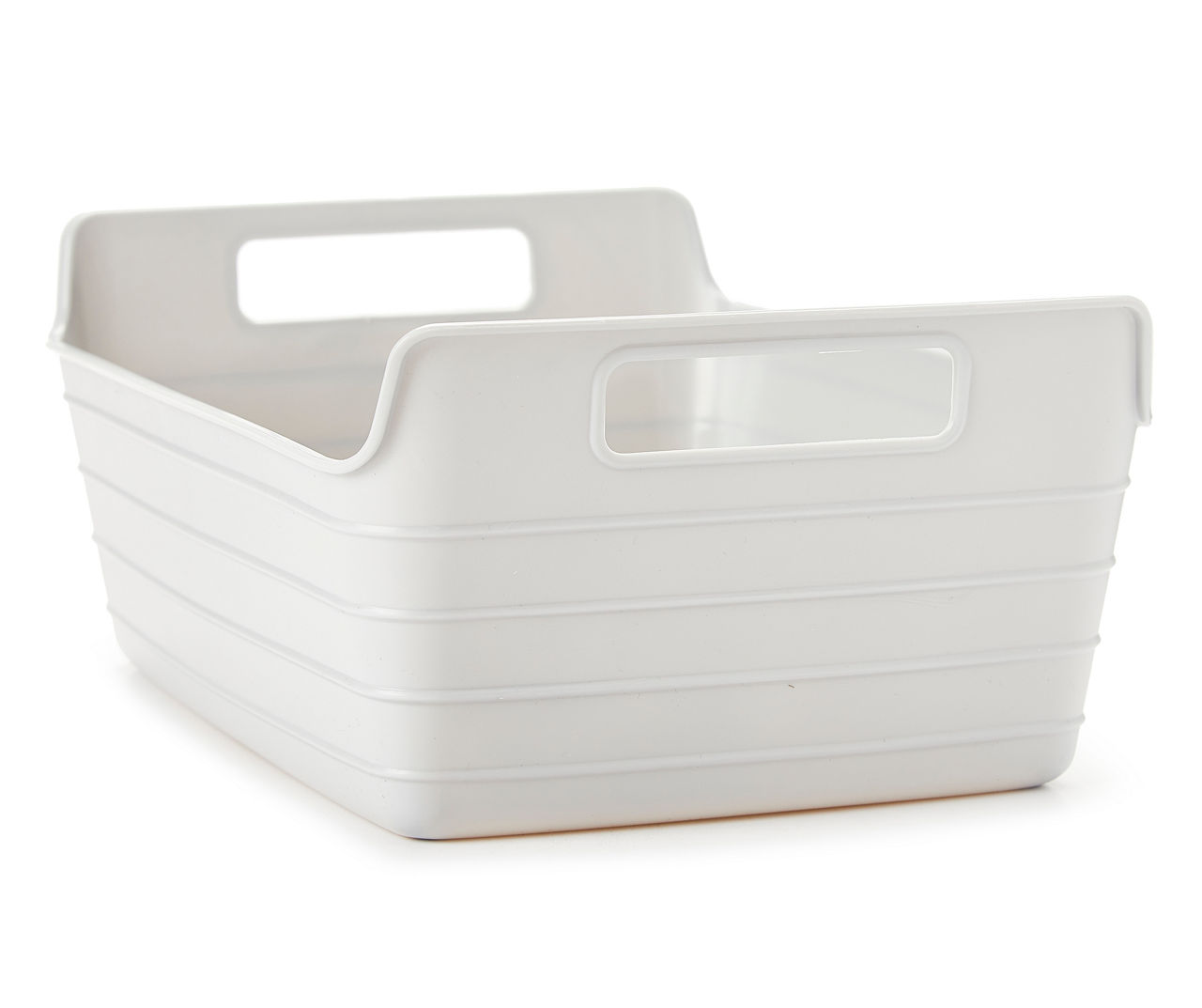 White Mini Flex Narrow Storage Bin, 3-Pack