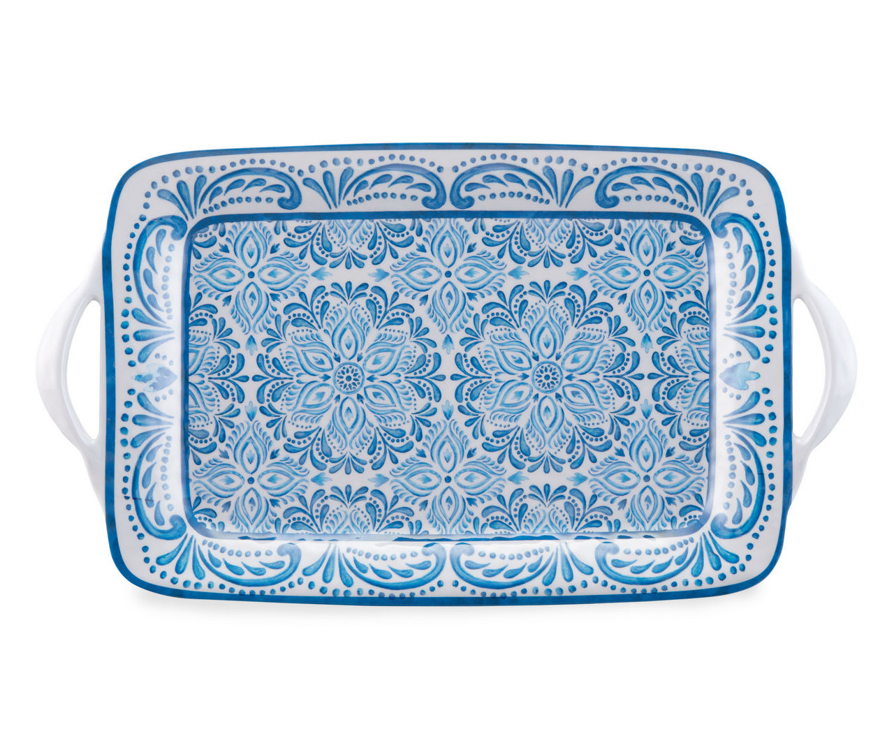 Serving deals tray blue