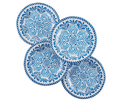 Blue Medallion Melamine Salad Plates, 4-Pack