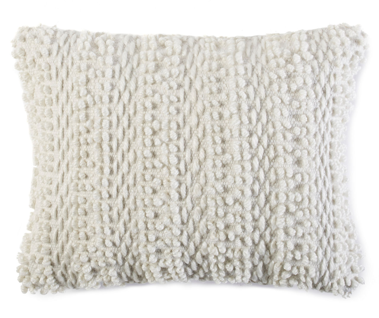 Broyhill Ivory Texture Boho Outdoor Lumbar Throw Pillow
