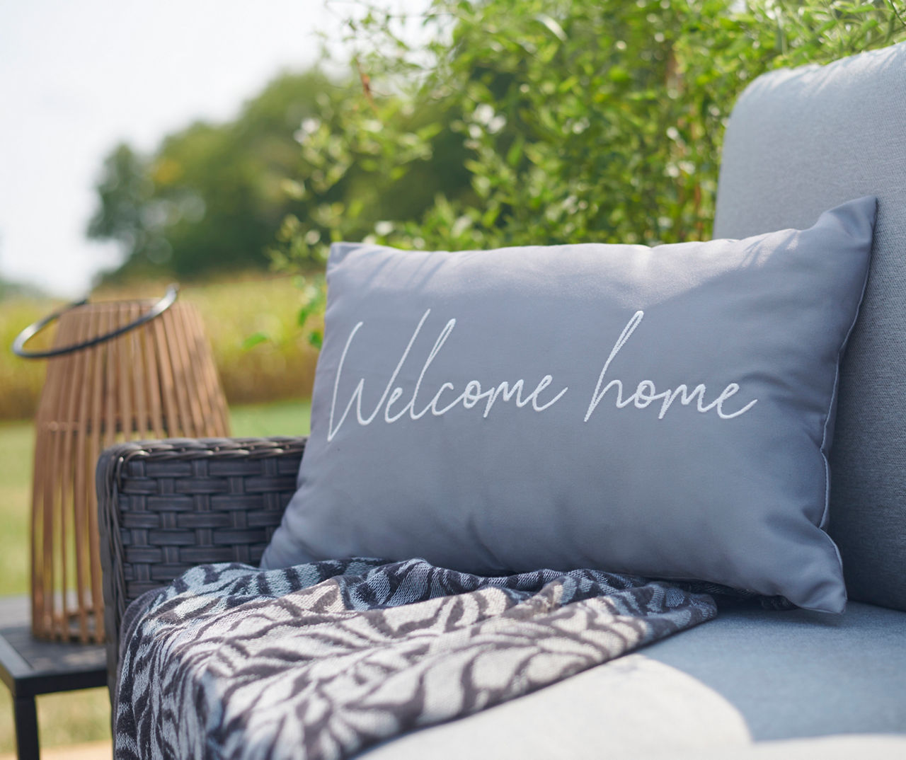 Welcome home throw store pillow