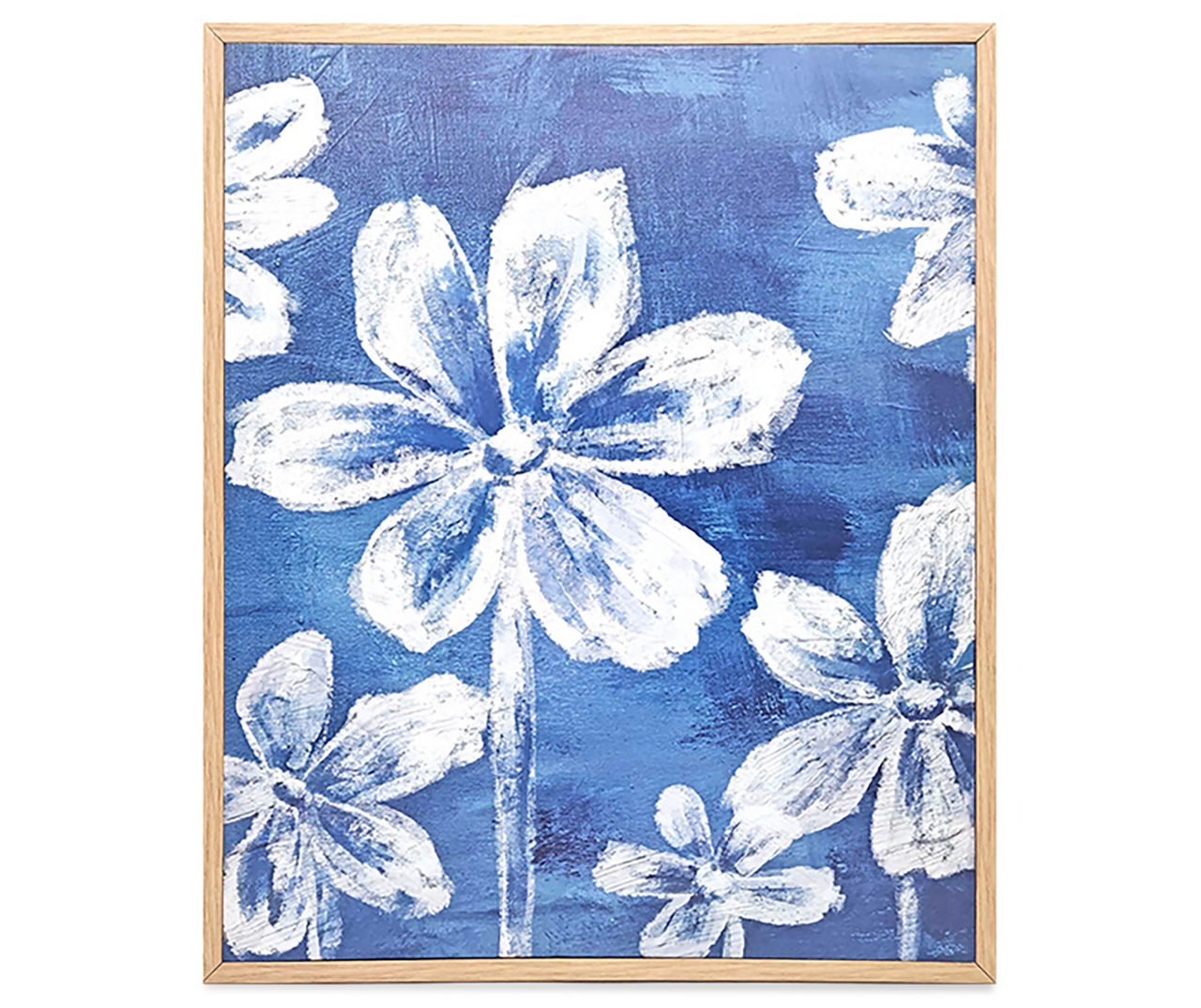 Glass Straws Floral Art Set of 2 - Blue