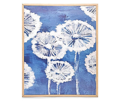 Blue Floral Framed 2-Piece Canvas Set