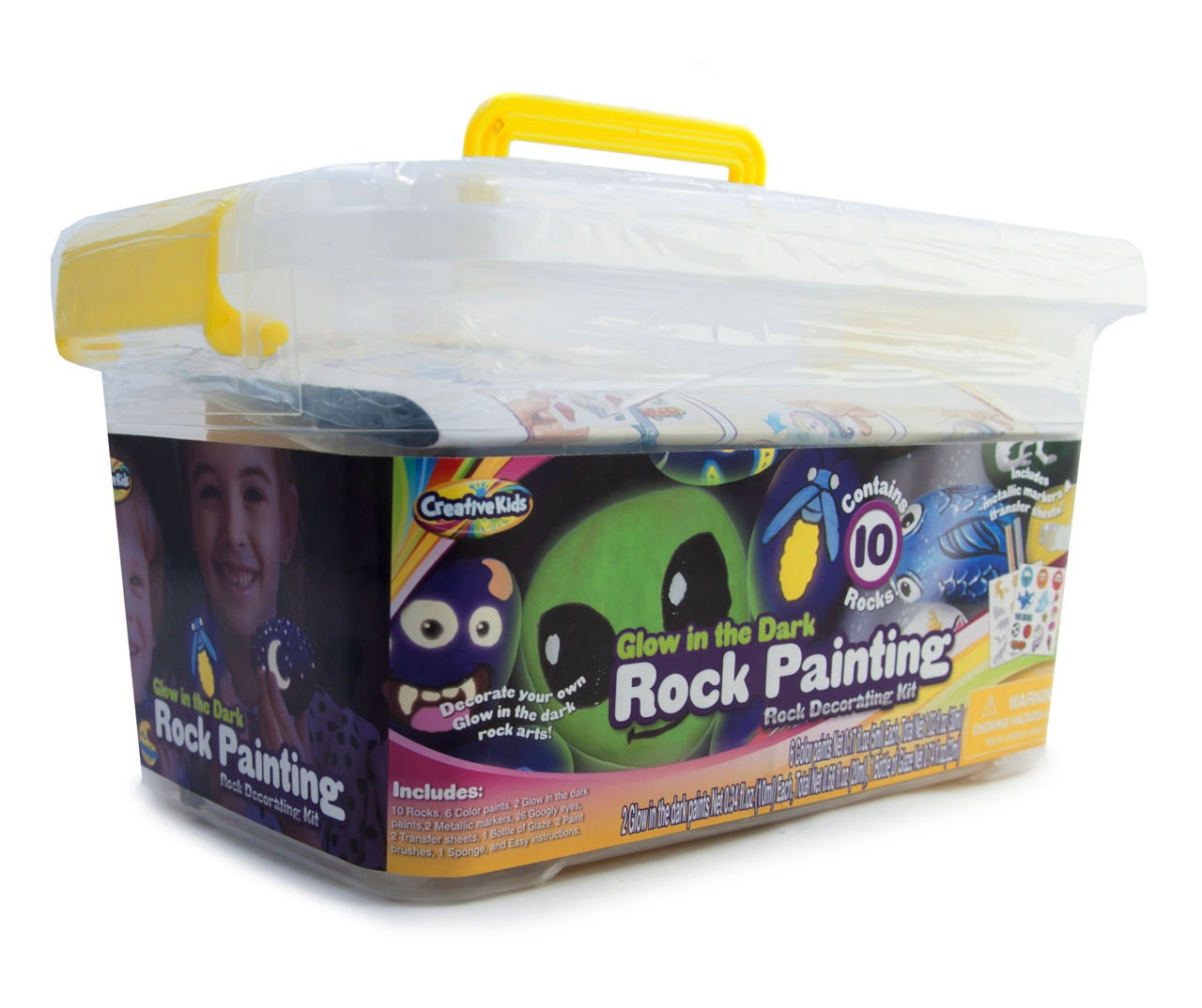 Creative Kids Glow in the Dark Rock Painting Decorating Kit | Big Lots