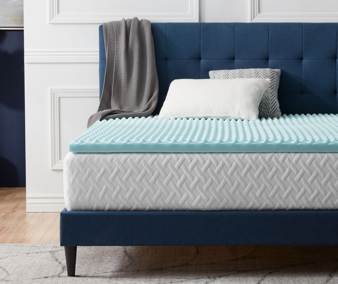 Lucid Comfort Collection Convoluted Gel Mattress Topper Big Lots