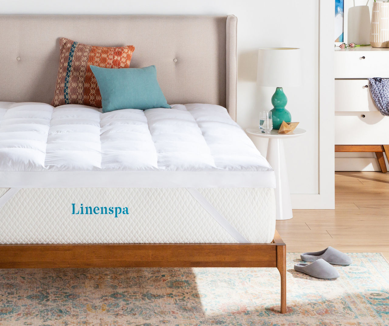 Linenspa Essentials 3-in D Cotton King Mattress Topper in the