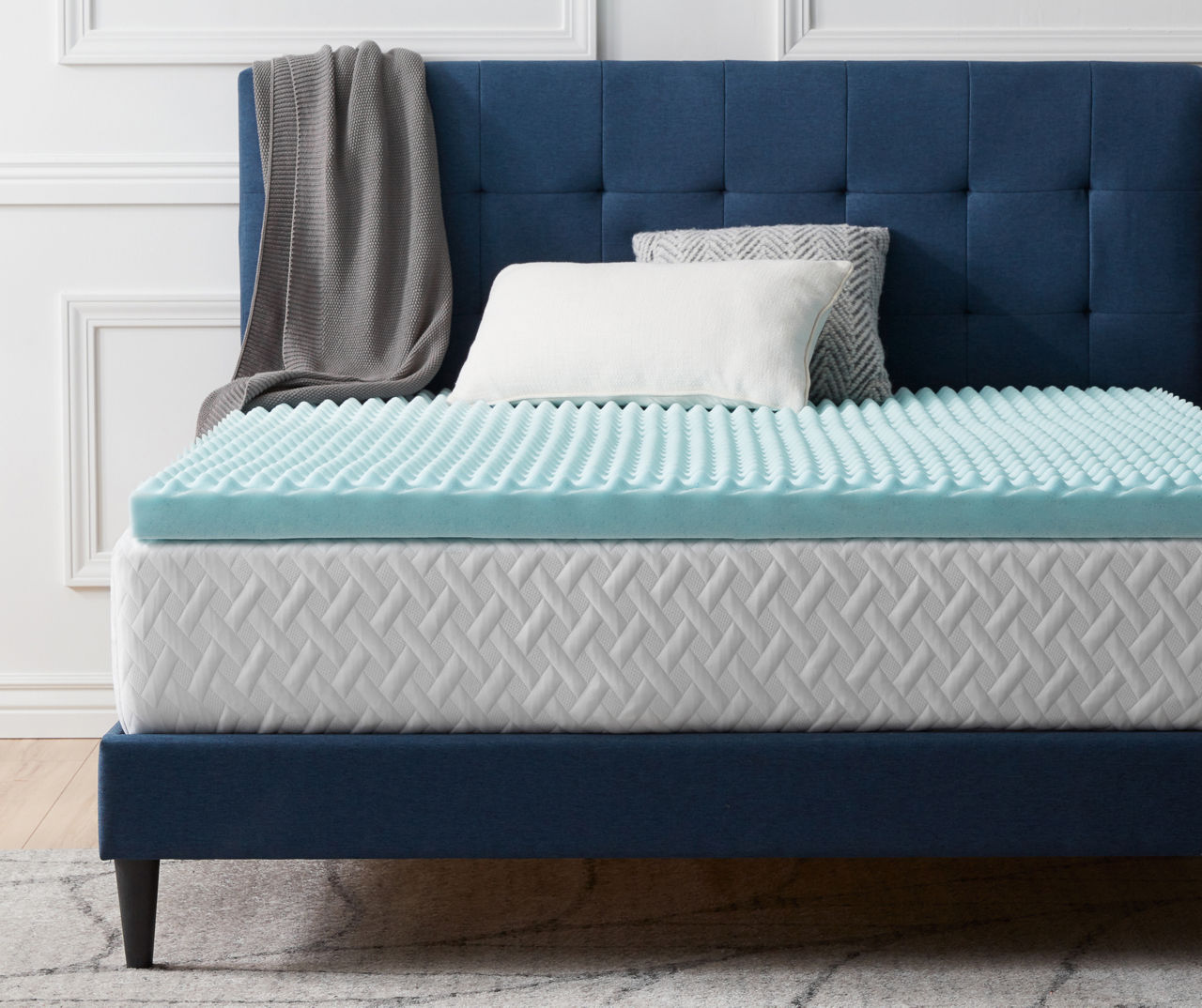 3" Convoluted Gel Twin Mattress Topper 