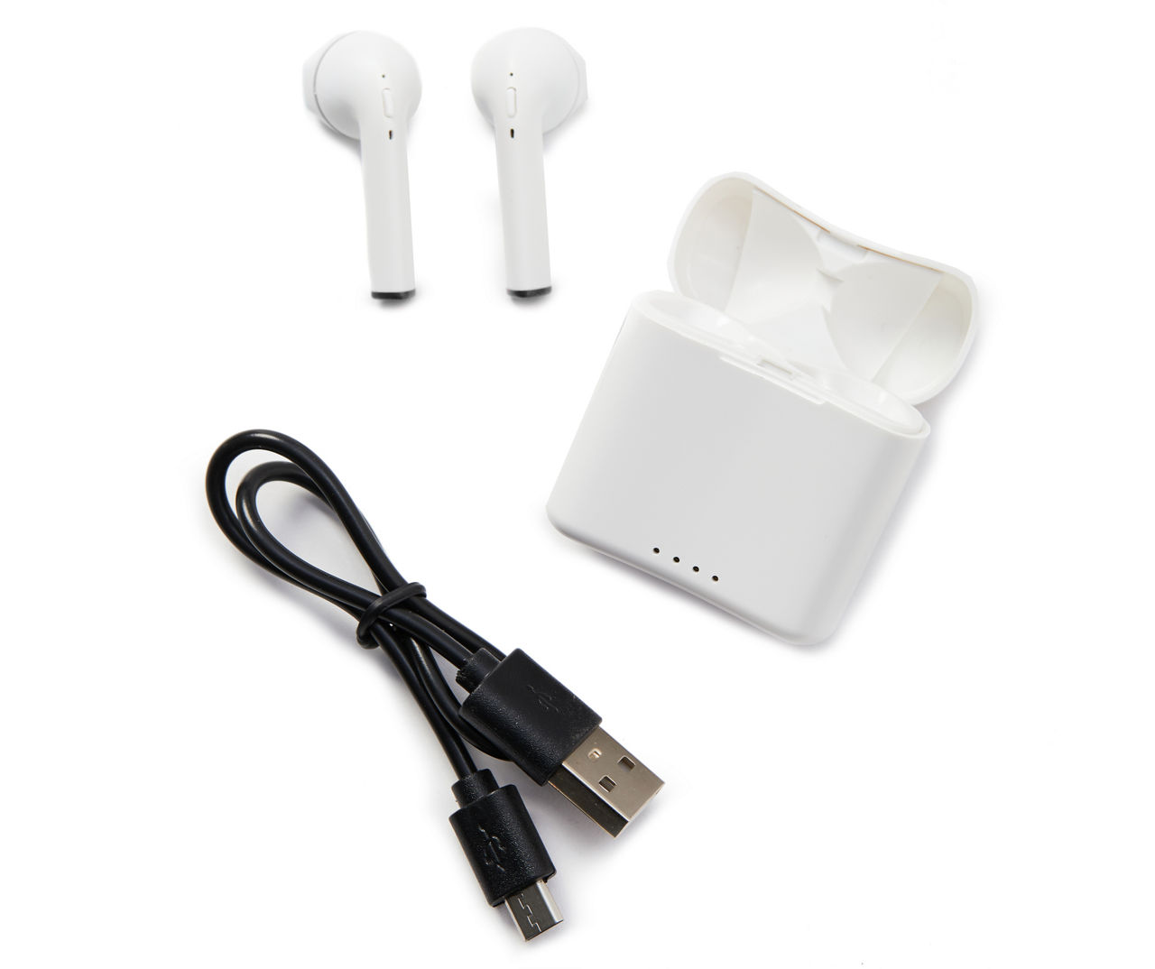 White & Black Bluetooth True Wireless Micro Pro Earbuds
