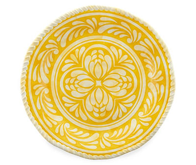 Yellow Medallion Melamine Serving Platter