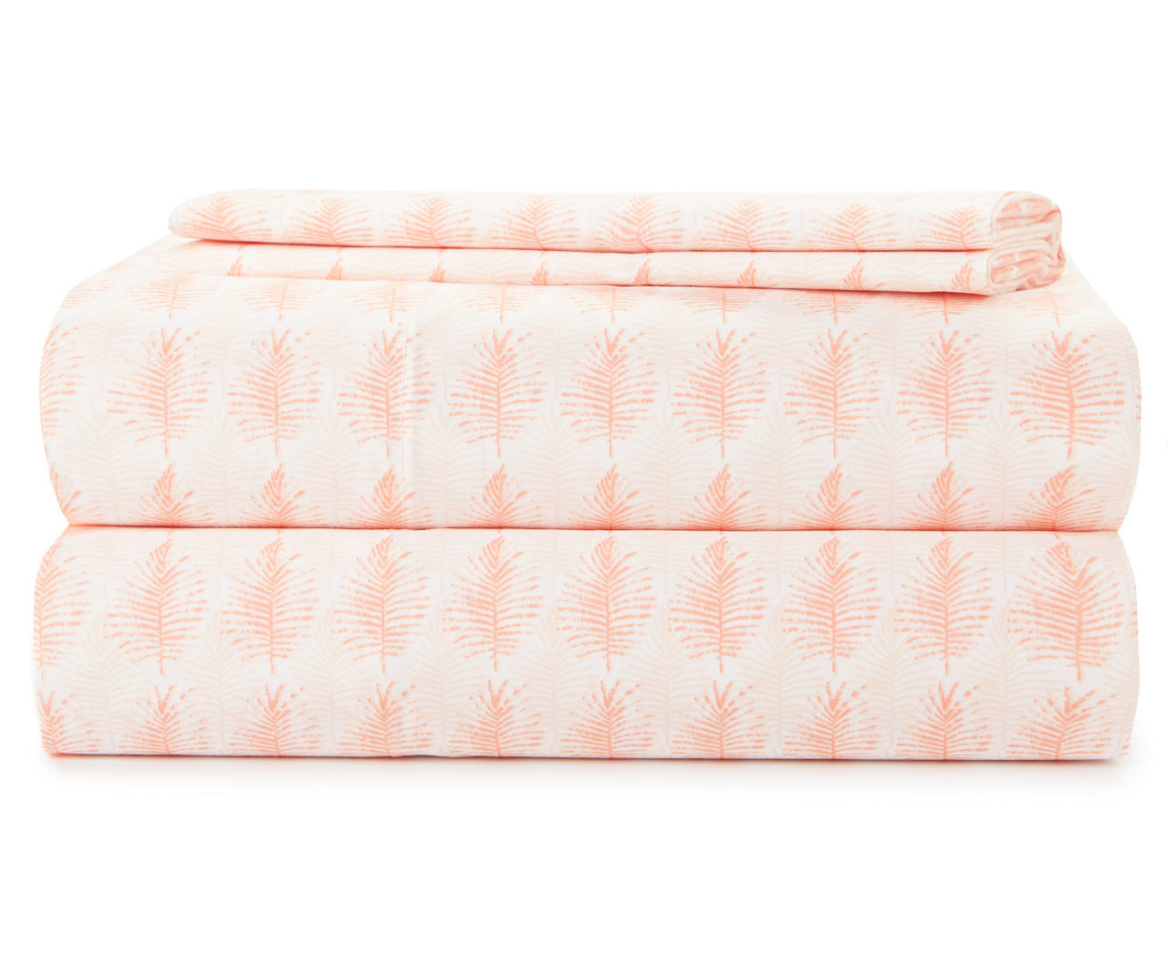 Orange & White Leaf Sheet Set Big Lots