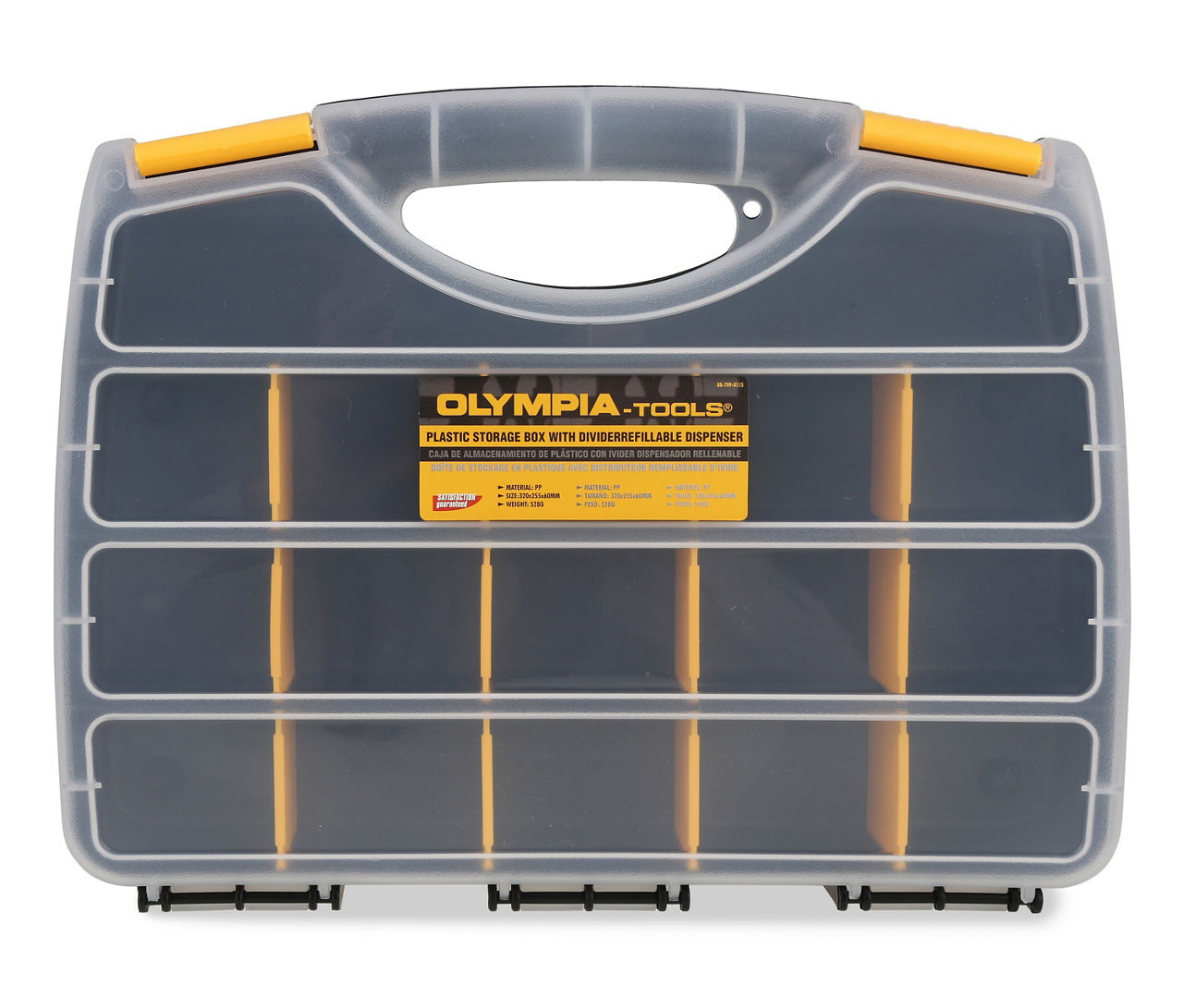 Olympia-Tools Black & Yellow Plastic Tool Storage Box