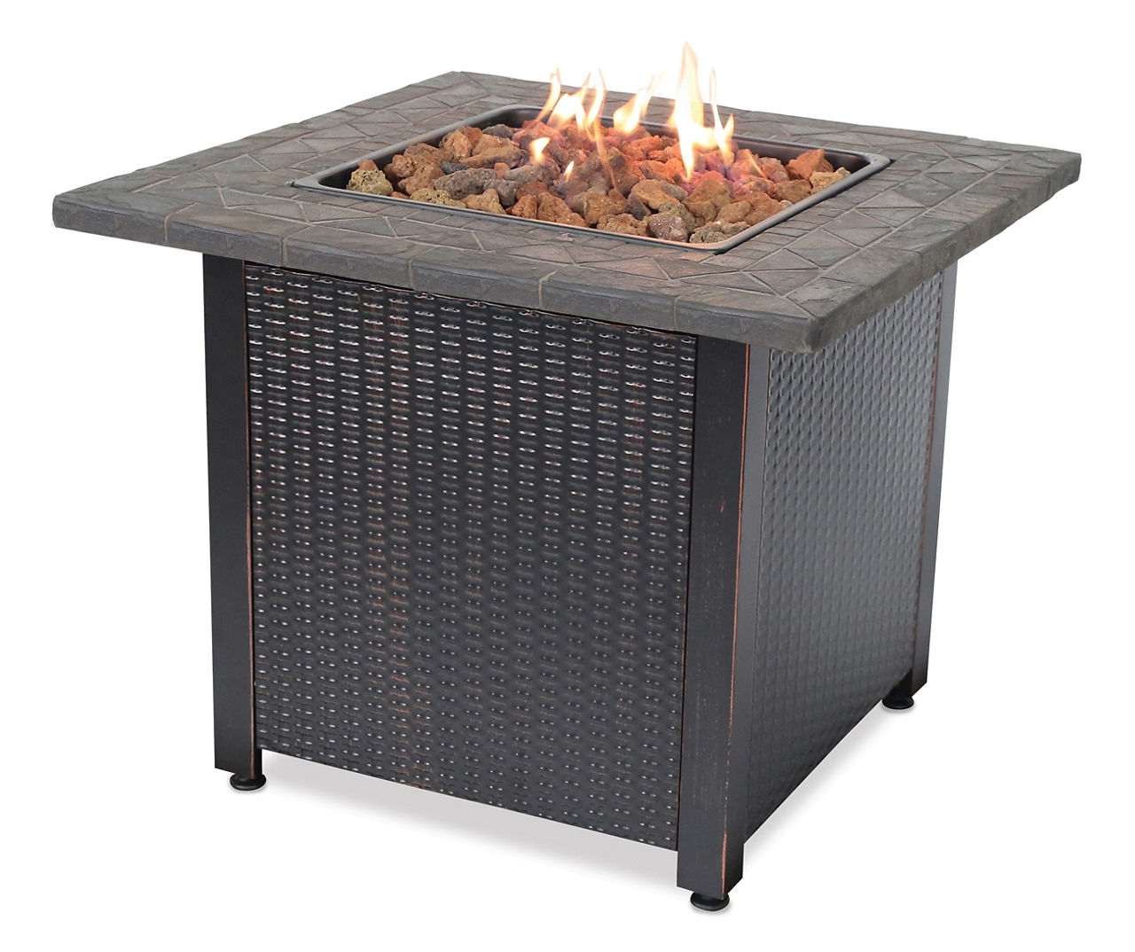 Endless Summer 30" Tile Cement Resin Top Gas Fire Pit Big Lots