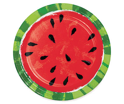 Watermelon Paper Dinner Plates, 24-Count