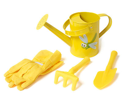 Yellow Dragonfly Kids 4-Piece Garden Tool Set