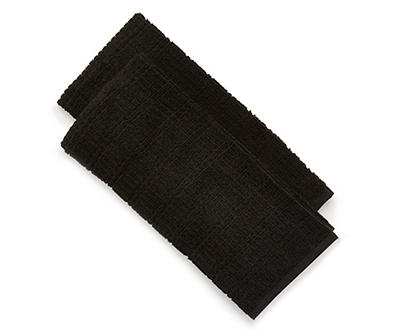Black Kitchen Towels, 2-Pack