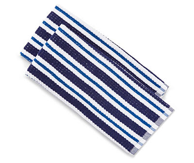 Navy Blue Stripe Kitchen Towels, 2-Pack