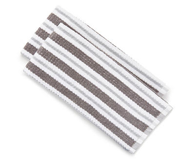 Gray Stripe Kitchen Towels, 2-Pack